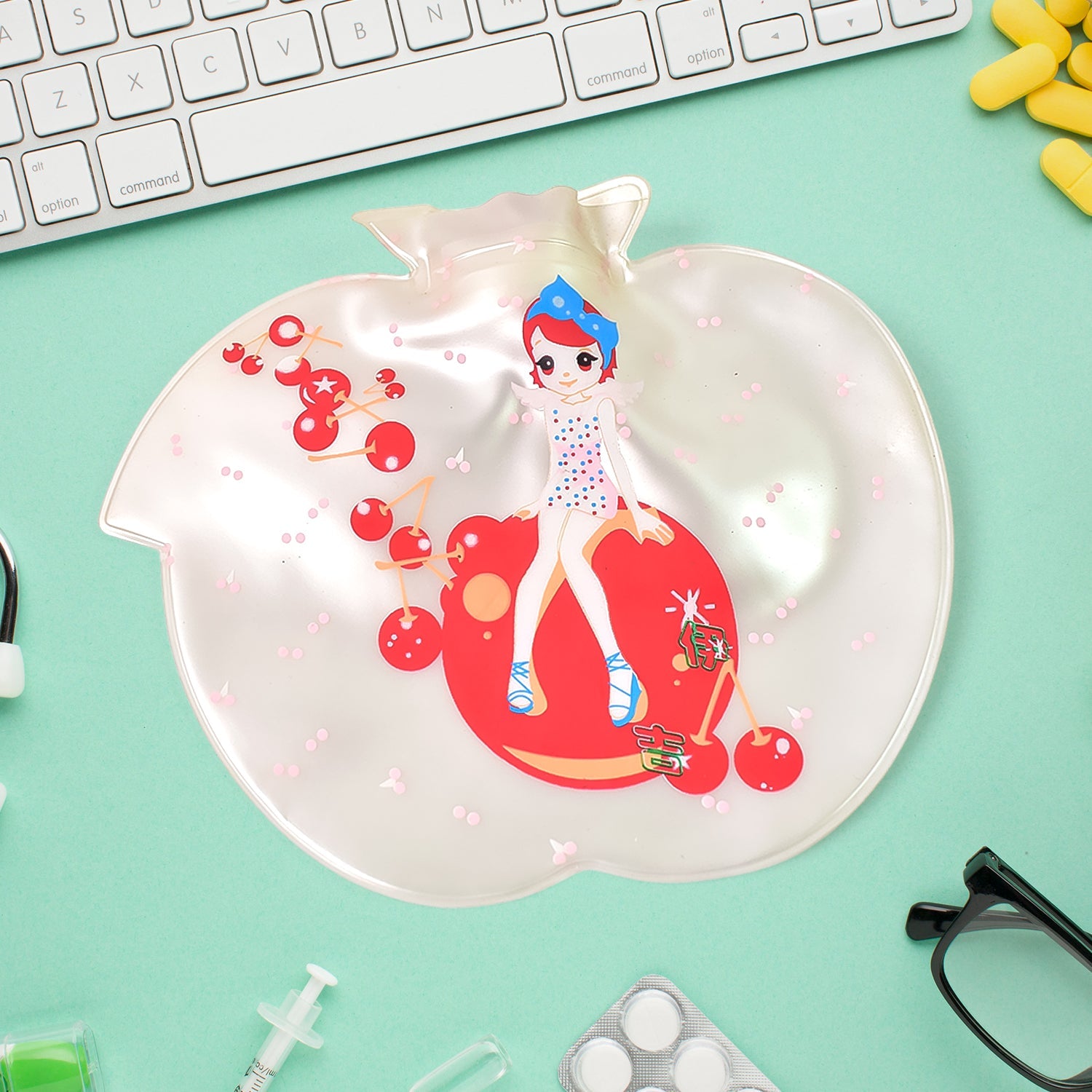 Apple Hot Water Bottle Bag For Pain Relief Apple Hot Water Bottle Bag For Pain Relief